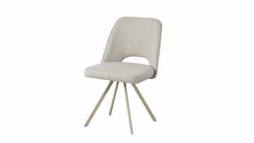 BR-25A34 upholstered fabric dining chair beige
