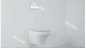 wall hung toilet flushing 3