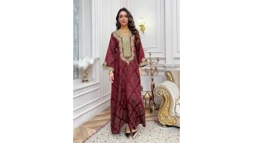 Jacquard Fabric Luxury Evening Abaya Dress (1)