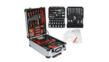 499 Pieces Set Carbon Steel Portable Trolley Aluminium Case Manual Hardware Household Toolbox Set1