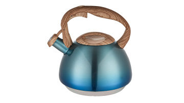 coffee tea kettles stovetop in gradient blue