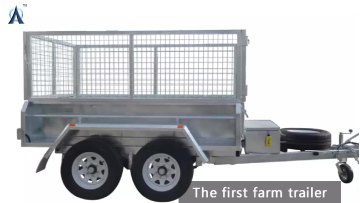Popular livestock cow transport crate box farm cattle trailer1