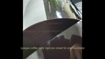Dark brown, opaque, hard pvc sheet for light-block