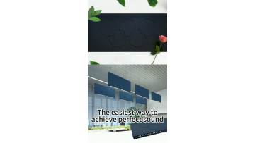 Customized Polyester Acoustic Ceilings feature a stylish Olympic Rings design