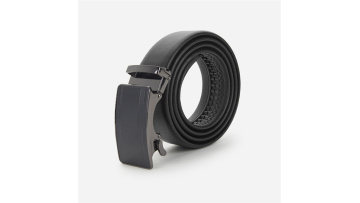 Men's Glossy Fine-Line Automatic Buckle Belt