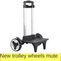 B-LIFE Wheeled Trolley Hand Aluminium Alloy Lightweight Premium Luggage Cart Travel Non-Folding for Backpack