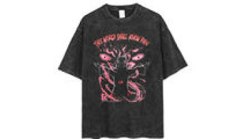 Anime Pain Printed T Shirt Men Retro Washed 100% Cotton Tops Tees Harajuku T shirt Streetwear Hip Hop Male T-Shirts1