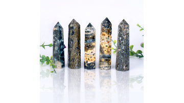 New Arrival Natural Gem Crystal Healing Tower Raw Quartz Ocean Jasper Point for Decoration1