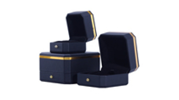 Hanhong custom logo luxury octagonal jewelry packaging box bracelet bracelet gift box black PU leather necklace ring jewelry box1