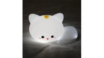 Adorable Silicone Touch Sensor Cat Night Lamp for Kids1