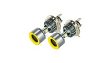 Ceramic H4 Cob 8led Motorcycle Headlight 12v Motorbike Led Light Driving Light Super Brightness Lamp Bulb1