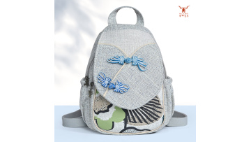 B9025 Frog button cheongsam Ethnic Backpack