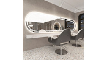 New Arrival 200*80cm  Full Length Gold Styling Barber Salon Furniture Hairdressing Wall Mounted Makeup Led Beauty Salon Mirror1