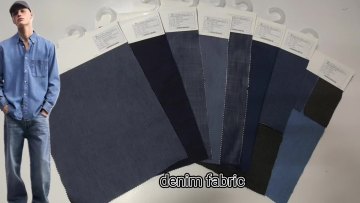 Wholesale fabric textile raw material cheap jeans fabric men jacket 100% cotton denim fabric1