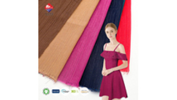 Polyester Metallic Wrinkled Chiffon Fabric 70GSM Korean Crepe Fabric with Glitter Lurex for Women Dresses1