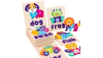 Wooden 3D Dinosaur Frog Chick Growth Jigsaw Puzzle - Montessori Educational Toy1