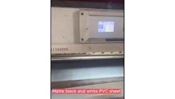 Matte black and white PVC sheet