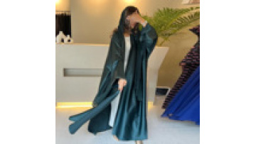 UNI Eid 2025 Luxury Dubai Open Abaya Elegant Islamic Outfit Fashion Turkey Kaftan Robe Arab Muslim Women Modest Satin Abaya1