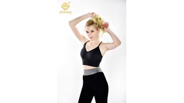 Women's thin shoulder strap sports bra shockproof gather
