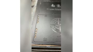 Carbon fiber board machined parts display