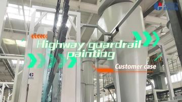 Highway guardrail painting