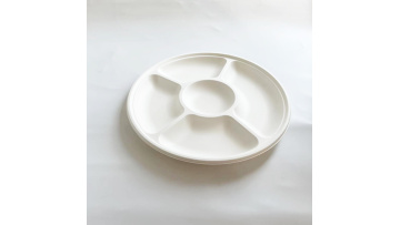 Bagasse round 5-div plate