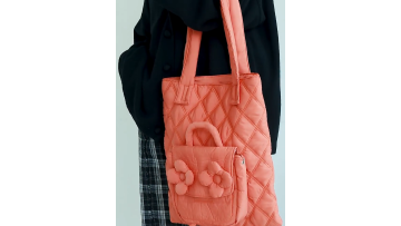 2022 Trending beauty graphic pearl chain puffy tote bag floral design blue handbag with pocket1