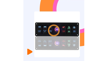 DC 12V Led On Off Rocker Switch &Color Voltmeter 6 Gang Rocker Switch Panel For Caravan Automotive Marine1