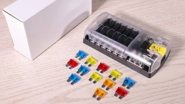 10 Way Waterproof Blade Fuse Box Holder with LED Indicator for Car Boat Marine Caravan1