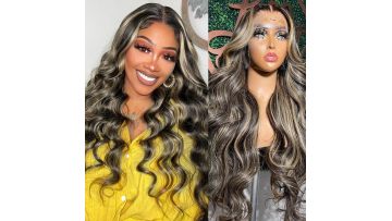 1B/27 Highlight Lace Front Wig Human Hair