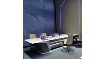 Modern Fashion Baking Paint Multi-functional Cable Box Atmosphere Elegant Multi-size Line Sense  LED Conference Table1