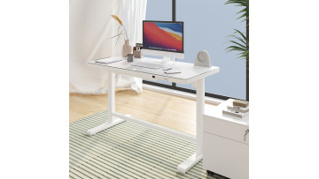Single motor glass adjustable desk