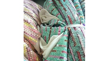 2024 new high-quality multicolor  velvet sequin fabric for dresses 100% polyester1