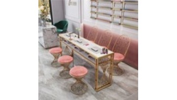 Free sample New models Modern style Hot sale wireless charge marble furniture Manicure Beauty salon Nail table1