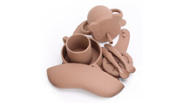 Wholesale Bpa Free Food Grade Silicone Children Kids Tableware Feeding Set Silicone Baby Bib Plate Bowl With Spoon1
