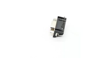 8.08mm Stamped Pin Dual Row Right Angle D-SUB Female