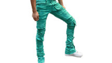 Trousers For Men Slim Fit Jean Wholesale Outdoor Mid Waist Cargo Men'S Pants Trousers Men'S Stacked Jeans1