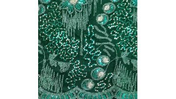 Fashionable Nigeria Women Sequin Lace Flat Embroidered  Mesh Embroidered of Garment Fabric1