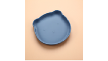 Silicone baby plate Easy-to-clean with suction perforated plate BPA Free, Food Grade Customizable Dinner Plates for children1