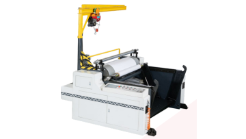 Cellophane and white cardstock roll conveyor machine