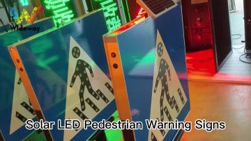 solar LED Pedestrian crossing warning sign
