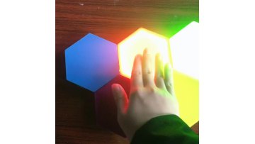 10pcs Creative DIY Colorful Quantum Led Hexagonal Modular Touch Wall Light For Night Light Gift Christmas Holiday Party1