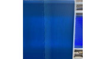 Livite 0.38mm dark blue PVC durable coated fabric for water pool materials is in production.