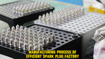 How are high-performance automotive spark plugs produced?