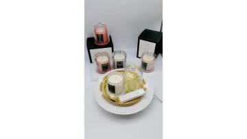 glass jar scented candle