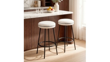 BR-24BC01 Modern Bar Stool Featuring Custom Fabric Upholstery