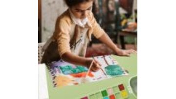 New design Eco-Friendly Silicone Drawing Painting Mat Easy to Clean Paint Mat DIY color palettes  for students1