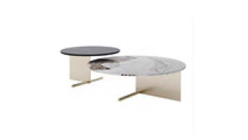 high quality luxury coffee table modern living room furniture style marble top stainless steel coffee table1