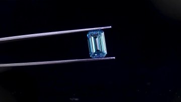 Laboratory Grown Diamond Colored Blue CVD Emerald Cut 5.13 carat VS1 IGI Certificate1