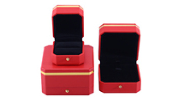 Hanhong custom logo luxury octagonal jewelry packaging box bracelet bracelet gift box red PU leather necklace ring jewelry box1